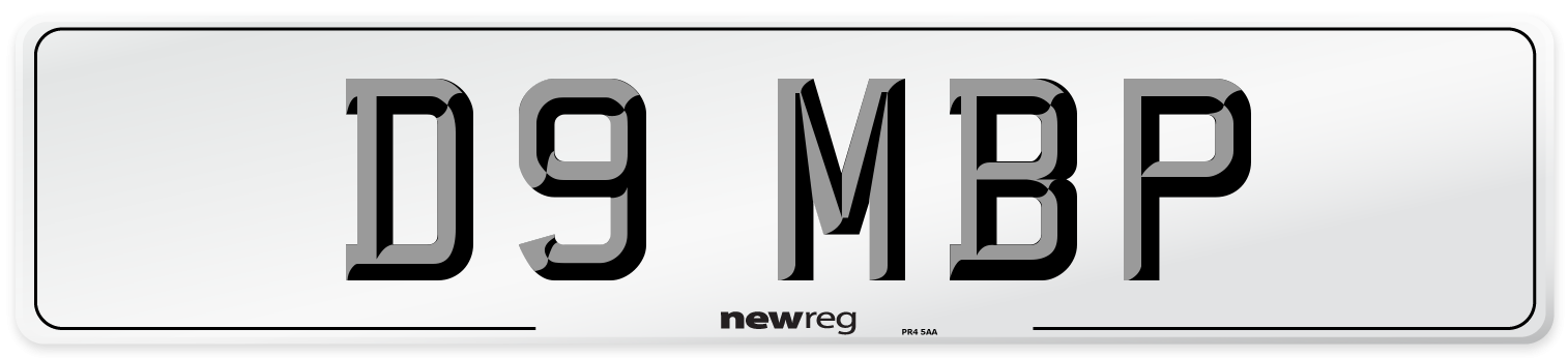 D9 MBP Number Plate from New Reg